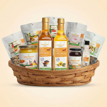 Mustard & Sunflower Grocery Basket
