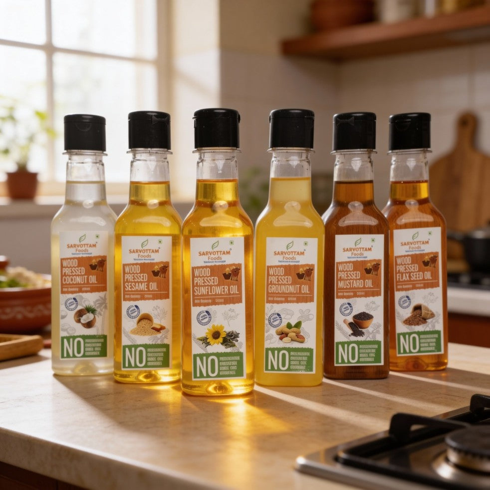 250ML combo (GROUNDNUT SUNFLOWER FLAXSEED COCONUT MUSTARD SESAME)