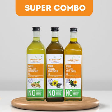1L Groundnut Oil + 1L Sunflower Oil + 1L Safflower Oil